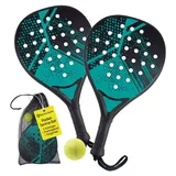 #DoYourFitness #DoYourSports Padel Schläger Starterset, | zwei Padelschläger Ball und Netz - Schwarz
