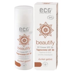 Eco Cosmetics CC Creme LSF30 dunkel getönt