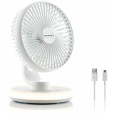 InnovaGoods Tischventilator mit Akku und LED FanLed Ø6,6'' 4000 mAh