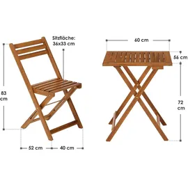 Juskys Bala Set 3-tlg. Braun