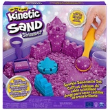 Spin Master Kinetic Sand Schimmer Sandbox Set Lila,