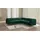 s-style möbel - Chesterfield Ecksofa Nova mit Goldene Metall Füßen aus Flasche Grün Samtstoff, B/T/H: 264 cm/ 264 cm/ 75 cm - Grün