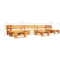 VidaXL 6-tlg. Garten-Lounge-Set aus Paletten Holz Honigbraun