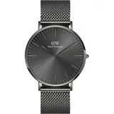 Daniel Wellington Herrenuhr Edelstahl grau Schwarz Herren