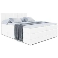 Altdecor Boxspringbett Weiß Hochglanz, Höhe ca. 20 cm, 200x200