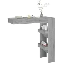 vidaXL Wand-Bartisch Grau Sonoma 102x45x103,5 cm Holzwerkstoff