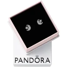 Pandora Funkelnde Mond & Stern Ohrringe 292990C01