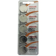 Maxell CR2016 Lithium Knopfzelle IEC CR2016 im 5er Pack