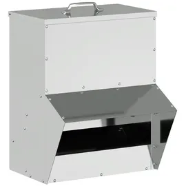 vidaXL Hühnerfütterer Silber 35 X 30,5 X 43,5 Cm Verzinkter Stahl Vidaxl