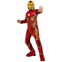 Metamorph Kostüm Avengers Endgame – Iron Man Deluxe Kostüm für Kind, Superheldenkostüm mit ausgepolsterten Muskeln rot 146