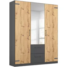 Rauch Drehtürenschrank Holmes 136 x 197 x 54 cm Grau