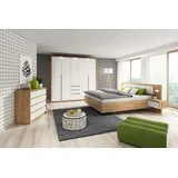 99rooms Amalia Schlafzimmerset Eiche Gold Craft Weiß