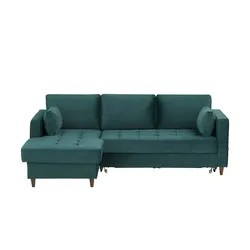 uno Ecksofa mit Schlaffunktion Ana , grün , Maße (cm): B: 222 H: 85 T: 148.0