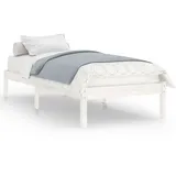 vidaXL Massivholzbett 100 x 200 cm Weiß