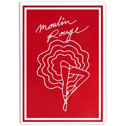 Clairefontaine 4x Moulin Rouge, Notizbuch mit flexiblem Einband A5 14,8x21 cm, 64 Blatt, liniert, sortiert - 812436C