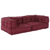 vidaXL 2-Sitzer-Modulsofa Kastanienbraun 140x70x36 cm Stoff