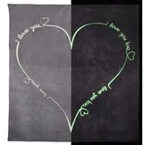 one-home Love you Kuscheldecke 220 x 240 cm Grau