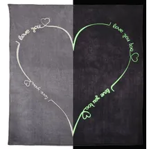 one-home Love you Kuscheldecke 220 x 240 cm Grau