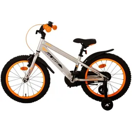 tpfsports Rocky Kinderfahrrad - Jungen - 18 Zoll - Rücktritt + Handbremse - Grau