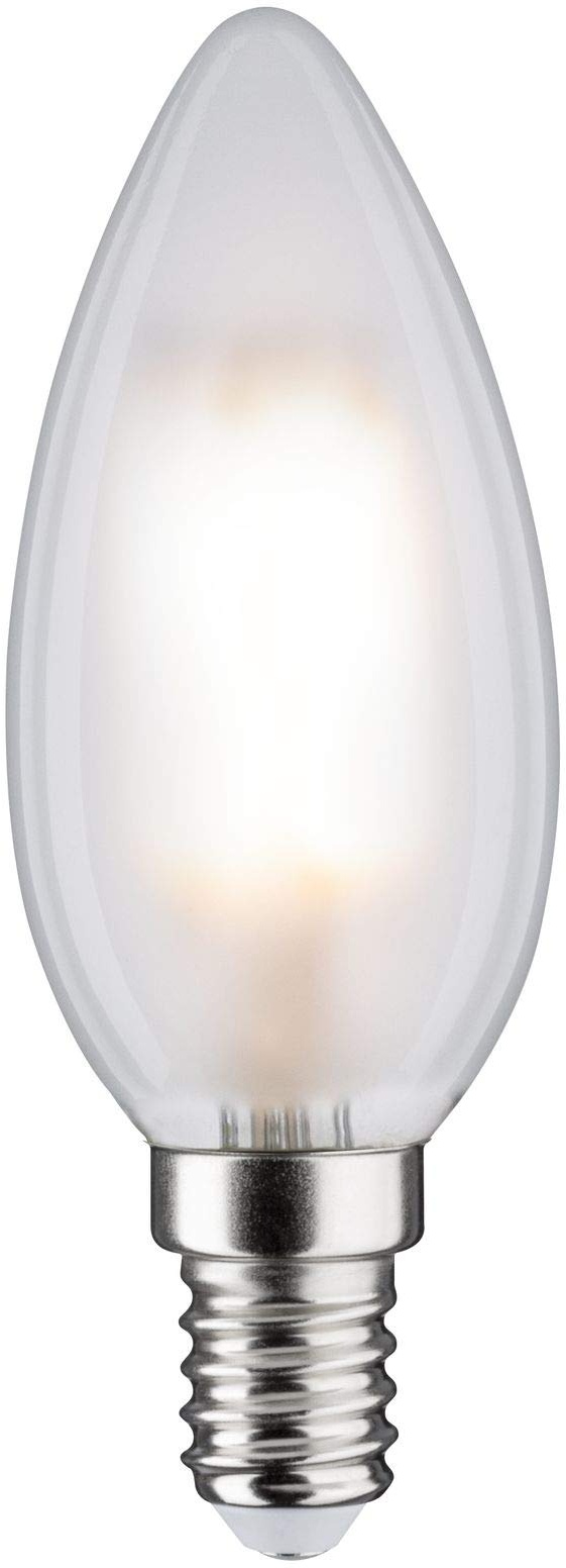 Paulmann 28727 LED Lampe Kerze 5W dimmbar Leuchtmittel Matt, Weiß Beleuchtung Kunststoff Licht 4000K E14