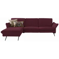 Himolla Komfortklass Ecksofa, Dunkelrot, Textil, 3,5-Sitzer, Ottomane links, L-Form, 262x158 cm, Blauer Engel, Goldenes M, Emas, Typenauswahl, Fußauswahl, Lederauswahl, Stoffauswahl, planbar, Sitzqualitäten, seitenverkehrt erhältlich, Hocker erhältlich, Wohnzimmer, Sofas & Couches, Wohnlandschaften, Ecksofas