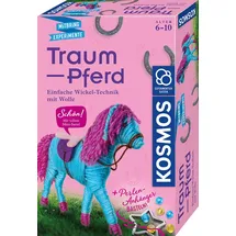 Kosmos 658205 Traum-Pferd, mit einfacher Wickel-Technik wird aus Wolle ein Pferd, Perlen-Anhänger selber basteln, Bastelset für Kinder, Mädchen ab 6 Jahren