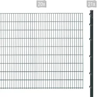 Arvotec Doppelstabmattenzaun ARVOTEC "ESSENTIAL 183 zum Einbetonieren", grau (anthrazit), H:183cm, Stahl, Kunststoff, Zaunelemente, Zaunhöhe 183 cm, Zaunlänge 2 - 60 m