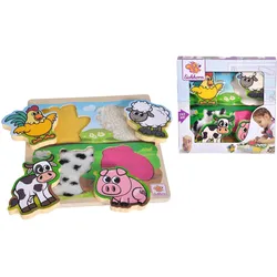 Steckpuzzle EICHHORN "Fühl-Puzzle mit Stoff", bunt, Puzzles, KinderB:20cm T:20cm, Holz, B:20cm T:20cm