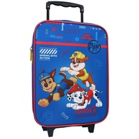 PAW PATROL Kinderkoffer Trolley Kindertrolley Pawpatrol Blau, 2 Rollen, Rundumöffnung, Spanngurt, Teleskopgriff blau