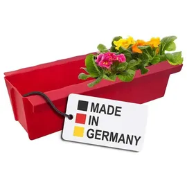 Buri Europaletten Blumenkasten 13,3 x 37,3 x 9,9 cm Rot