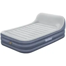 BESTWAY Luftbett SleekFlow mit Kopfteil & Luftpumpe Double XL/Hi 226 x 152 x 84 cm Aufblasbar Camping 67923