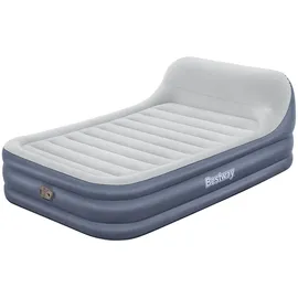 BESTWAY Luftbett SleekFlow mit Kopfteil & Luftpumpe Double XL/Hi 226 x 152 x 84 cm Aufblasbar Camping 67923