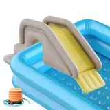 Lunaobrik Aufblasbare Wasserrutsche für oberirdische Pools, Rutschen für Wasserparks, lustiges Outdoor-Spielzeug – mit aufblasbaren Kanten und Kippsicherung
