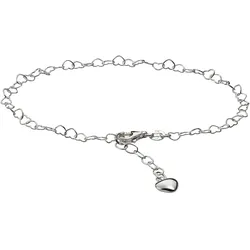 Fußkette FIRETTI "Schmuck Geschenk Silber 925 Herzen", silber (silberfarben), Fußkettchen, Silber 925 (Sterlingsilber)
