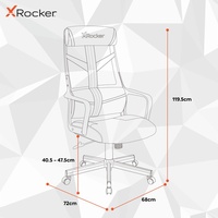 X Rocker Helix Gaming Bürodrehstuhl, Schwarz