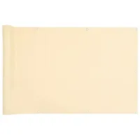 VidaXL Balkon-Sichtschutz Creme 400x75 cm PVC