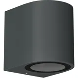 ledscom.de Wandleuchte ALSE Downlight für außen, anthrazit, Aluminium, rund, inkl. GU10 LED Lampe, 450lm warmweiß