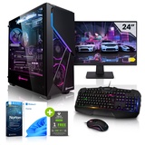 Megaport Komplett Set Gaming PC Striker AMD Ryzen 7 5700X • 24" Monitor • Windows 11 • GeForce RTX3060 12GB • 32GB DDR4 • 1TB M.2 SSD • Tastatur • Maus pc Gaming komplettpaket