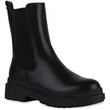 VAN HILL Damen Leicht Gefütterte Plateau Boots Stiefeletten Blockabsatz Schuhe Profilsohle Booties Freizeit Plateauschuhe 208146 Schwarz 37 - 37 EU