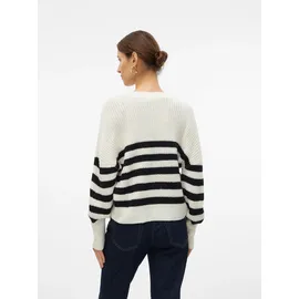 Vero Moda VMLEA LS V-Neck Cuff Cardigan Schwarz/Weiß XS