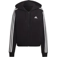 Adidas Essentials 3-Streifen Full-Zip Hoodie Damen - schwarz/weiß - XS