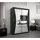 abiks möbel Schwebetürenschrank MONACO 150 x 200 x 62 cm Schwarz