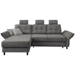 Wohnlandschaft Brizzini Graubraun Chenille