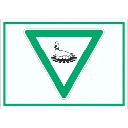 HB-Druck Brutgebiet für Zugvögel Symbol Aufkleber A4 (210x297mm)