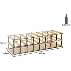 Proregal Weinregal 12,5 x 82,5 x 24,5 cm Natur