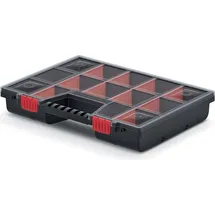 Prosperplast Kistenberg Nor 40 Werkzeugkasten mit 10 Fächern schwarz 390 x 290 x 65mm