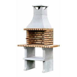 MOVELAR Grill mit 2 Mini-Arbeitsplatten Napoles aus farbigem Ziegelstein
