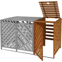 Mendler Mülltonnenverkleidung HWC-J44 120 x 68 x 98 cm braun