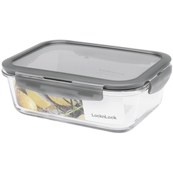 LOCK & LOCK Frischhaltedose, Glas, Plastik grau