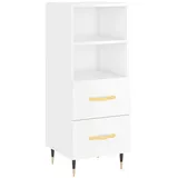 vidaXL Sideboard Hochglanz-Weiß 34,5x34x90 cm Holzwerkstoff